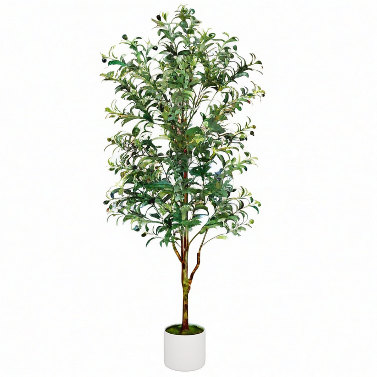 Árbol Artificial de Olivo 180 cm con Maceta Decorativa Verde
