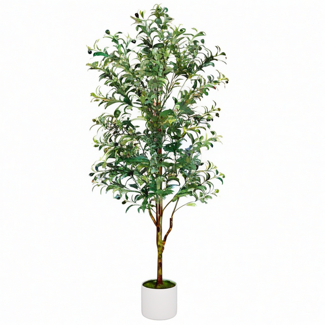 Árbol Artificial de Olivo 180 cm con Maceta Decorativa Verde