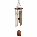 Campana de Viento Tubos Dorados Madera 80cm