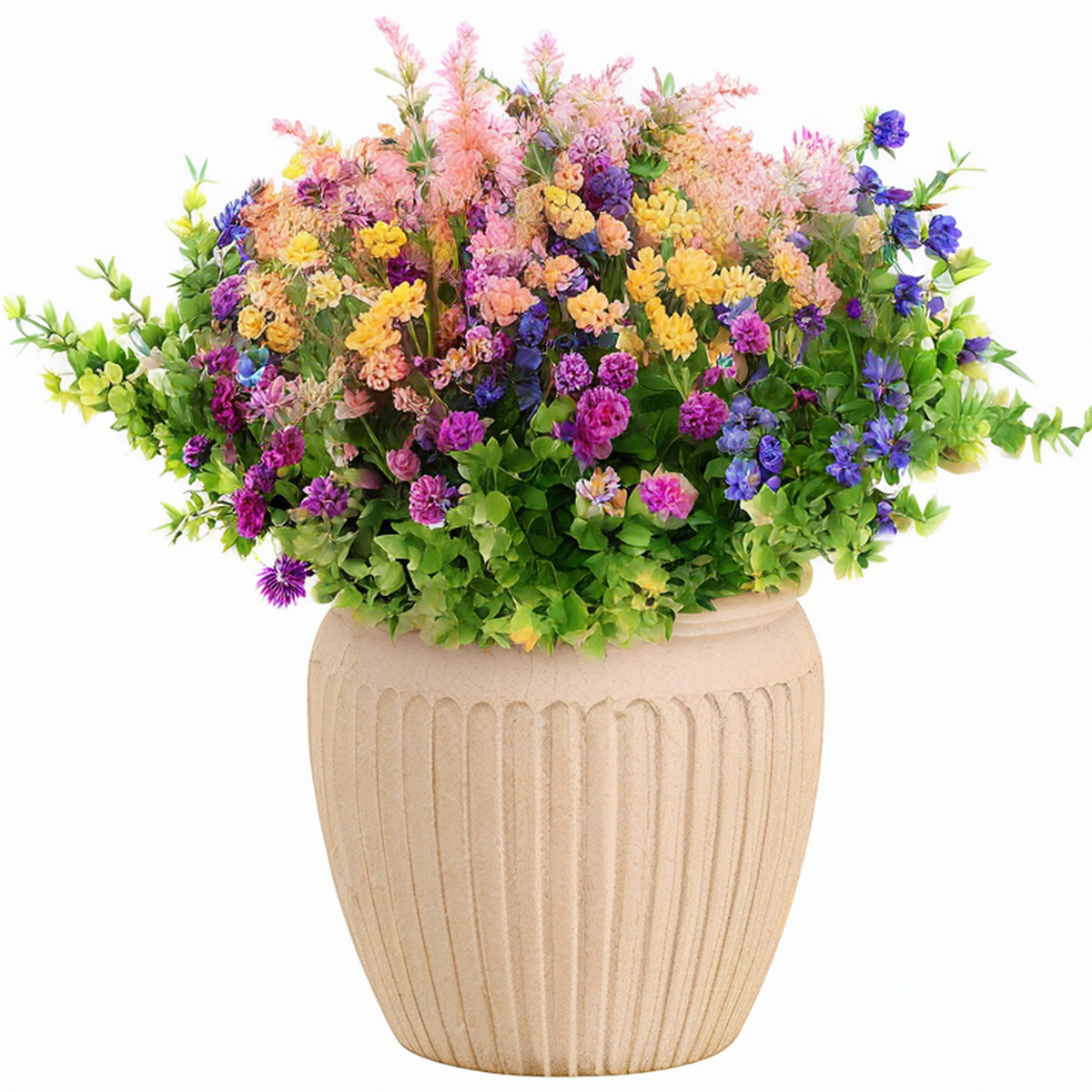 Arreglo Floral Artificial de Colores Brillantes en Maceta