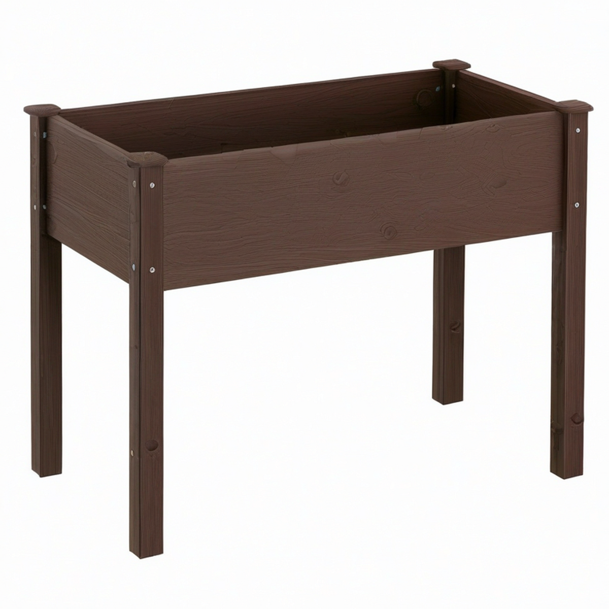 Jardinera elevada de madera para exteriores marrón, 80x40x75cm