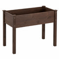 Jardinera elevada de madera para exteriores marr¨®n, 80x40x75cm
