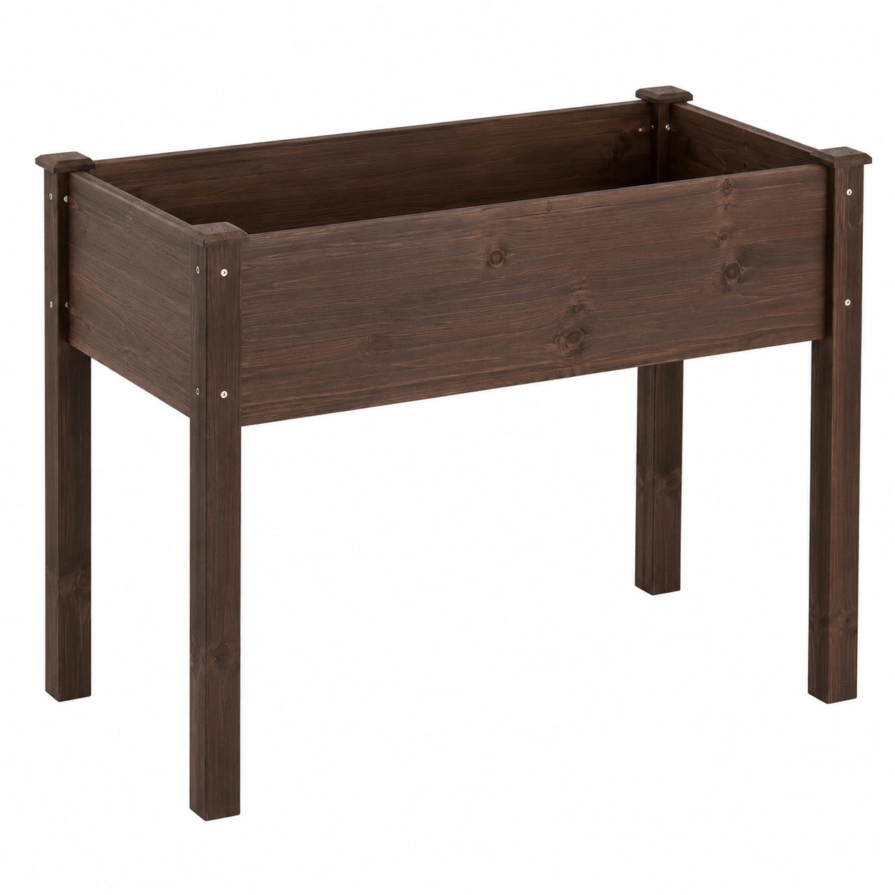 Jardinera elevada de madera para exteriores marr¨®n, 80x40x75cm