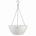 Macetero Colgante Blanco con Cuerda Fuerte de 30cm