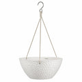 Macetero Colgante Blanco con Cuerda Fuerte de 30cm