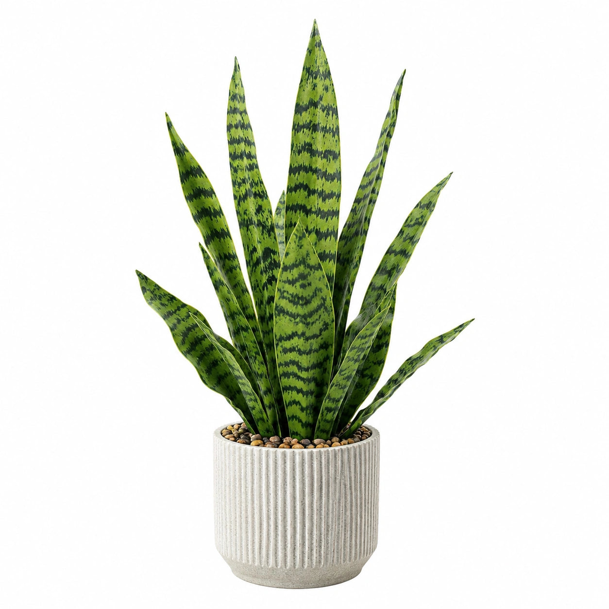 Planta Artificial Sansevieria Verde en Maceta de Cer¨¢mica 60 cm